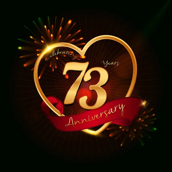 73 anni logo anniversario — Vettoriale Stock