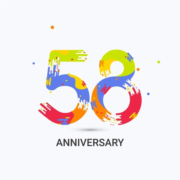 Años Aniversario Splash Celebración Del Logotipo Color Aislado Sobre Fondo — Archivo Imágenes Vectoriales