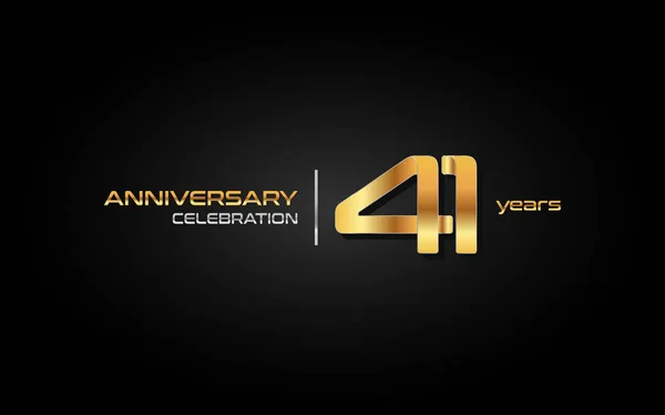 Lat Złoty Jubileusz Celebracja Logo Ilustracji Wektorowych Czarnym Tle — Wektor stockowy