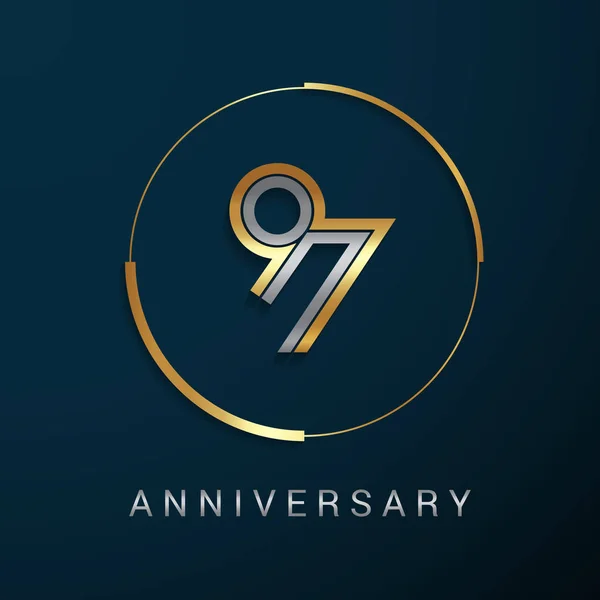 97 Anos de Aniversário Logotipo —  Vetores de Stock