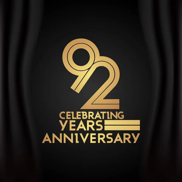 Anos Aniversário Logotipo Com Número Multi Linear Dourado Ilustração Vetorial —  Vetores de Stock