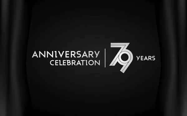 Anos Anniversary Logotype Com Silver Multi Linear Number Ilustração Vetorial — Vetor de Stock