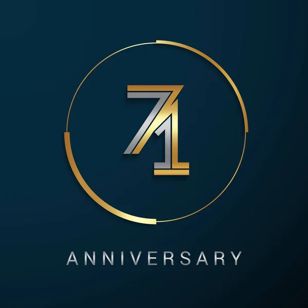 Logotype anniversaire 71 ans — Image vectorielle