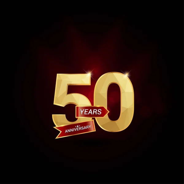 50 років золотий ювілей логотип — стоковий вектор