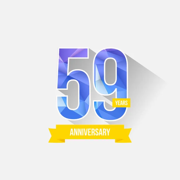 Años Aniversario Con Diseño Polivinílico Bajo Ilustración Vectorial Colorida Aislada — Vector de stock