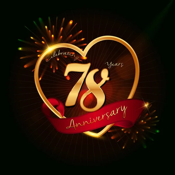78 年周年記念ロゴ — ストックベクタ