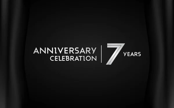 Logotipo Aniversario Años Con Número Lineal Multi Plata Ilustración Vectorial — Archivo Imágenes Vectoriales