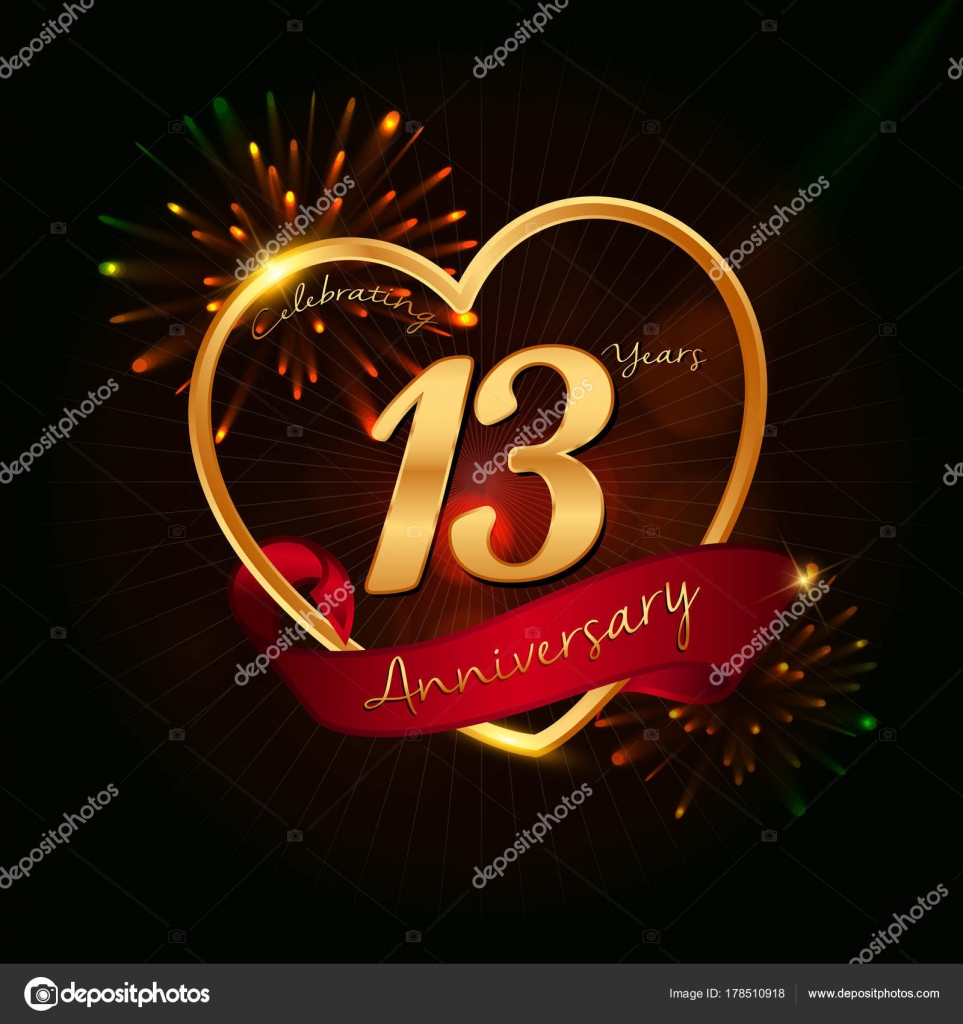 picture Imagenes De Aniversario De Bodas 13 Años https mx depositphotos com 178510918 stock illustration 13 years anniversary logo html
