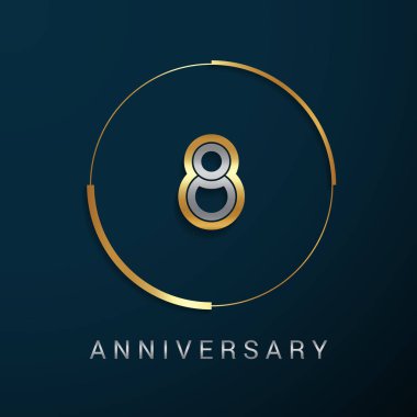 8 yıl yıldönümü logo