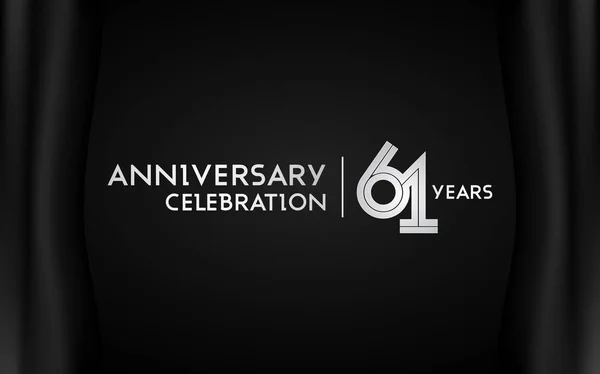 Anos Anniversary Logotype Com Silver Multi Linear Number Ilustração Vetorial — Vetor de Stock