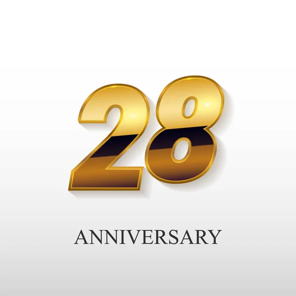 Ans Golden Anniversaire Vector Logo Design Illustration Vectorielle Isolé Sur — Image vectorielle