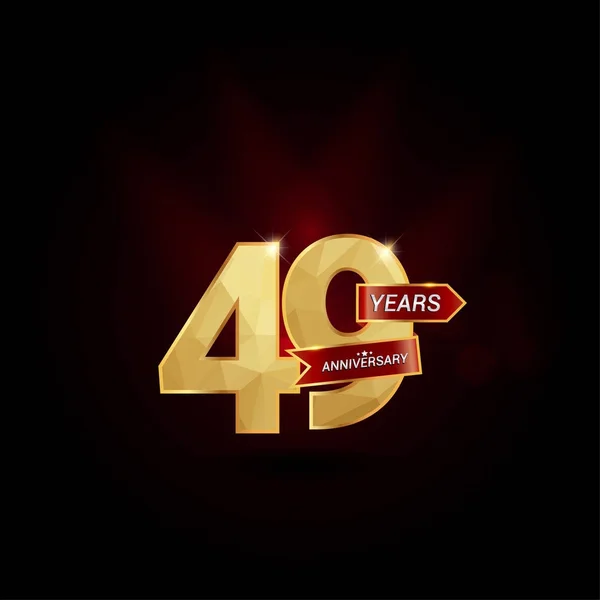 Logo del aniversario de oro de 49 años — Archivo Imágenes Vectoriales