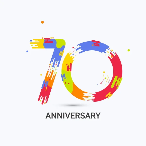 Años Aniversario Splash Celebración Del Logotipo Color Aislado Fondo Blanco — Archivo Imágenes Vectoriales