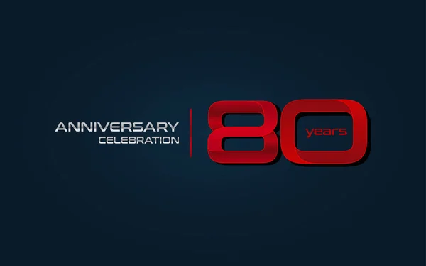 Years Anniversary Celebration Red Logo Vector Illustration Dark Blue Background — Stock Vector