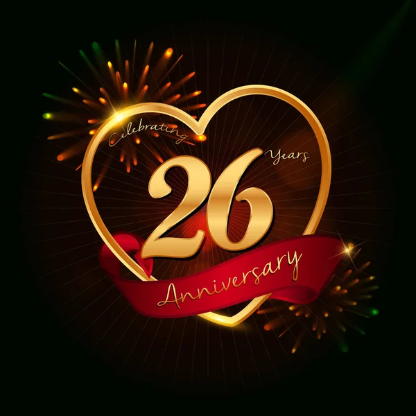 26 年周年記念ロゴ — ストックベクタ