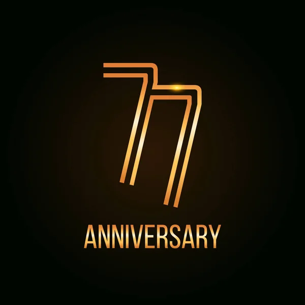 Ans Golden Anniversary Design Utilisant Numéro Multi Liner Illustration Vectorielle — Image vectorielle