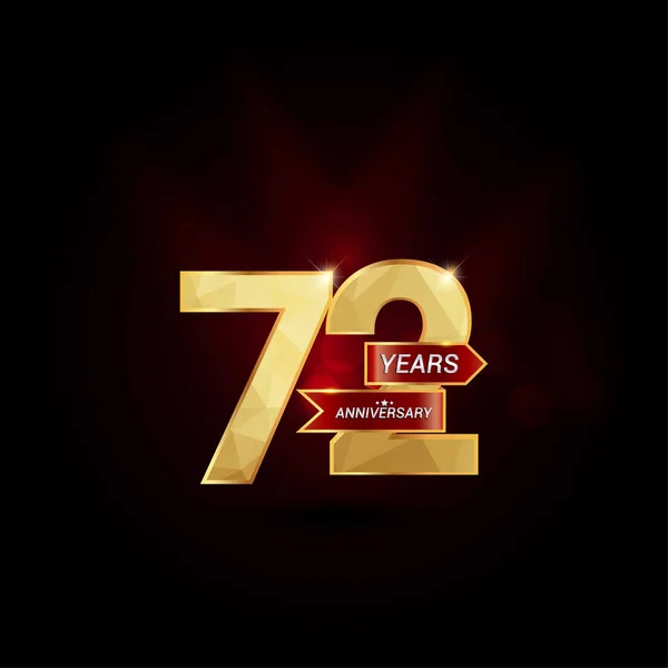 88 jaar gouden jubileum Logo — Stockvector