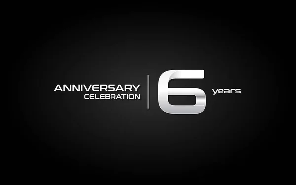 Logo Celebración Del Aniversario Años Degradado Blanco Ilustración Vectorial Sobre — Vector de stock