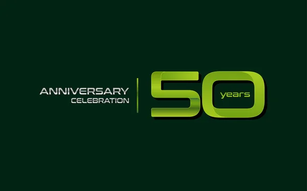 Εορτασμός Επετείου Έτη Πράσινο Λογότυπο Διανυσματικά Εικονογράφηση Σκούρο Πράσινο Φόντο — Διανυσματικό Αρχείο