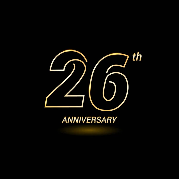 26 Años logo aniversario — Archivo Imágenes Vectoriales