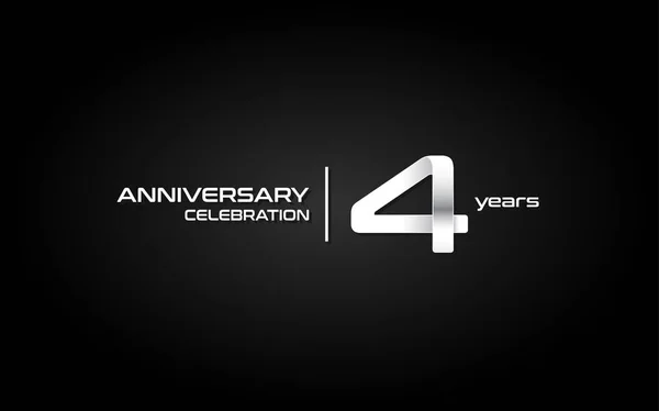 Logotipo Celebración Del Aniversario Años Degradado Blanco Ilustración Vectorial Sobre — Archivo Imágenes Vectoriales