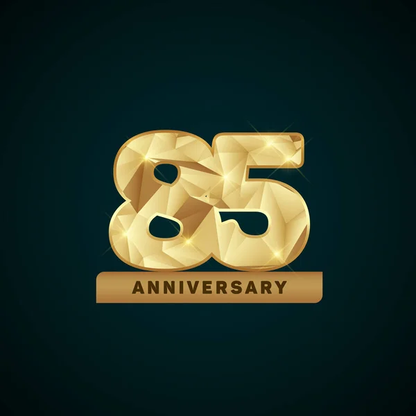 85 Ans Golden Anniversary Logotype — Image vectorielle