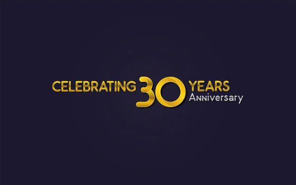 Años Oro Aniversario Celebración Logo Vector Ilustración Sobre Fondo Oscuro — Vector de stock
