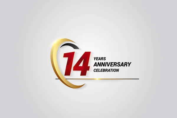 Logotipo Celebración Del Aniversario Años Ilustración Vectores Elegante Rojo Con — Archivo Imágenes Vectoriales