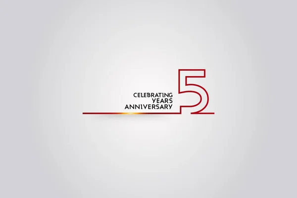 Logotype Anniversaire Ans Avec Des Numéros Police Couleur Rouge Composé — Image vectorielle