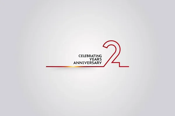 Logotipo Del Aniversario Años Con Números Fuente Color Rojo Hechos — Archivo Imágenes Vectoriales