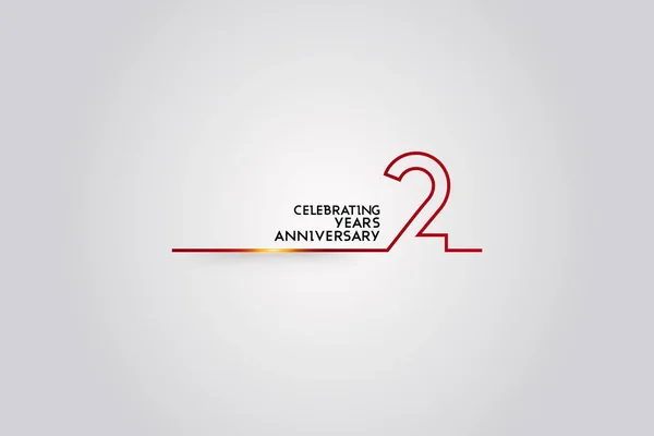 Logotype Anniversaire Ans Avec Des Numéros Police Couleur Rouge Composé — Image vectorielle