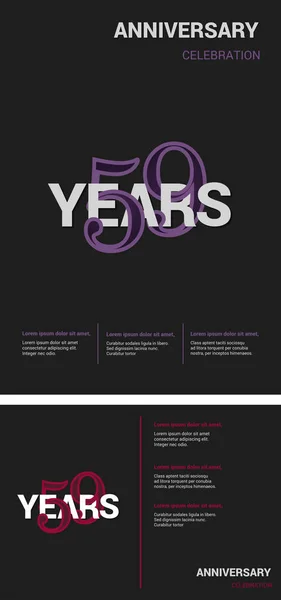 Ans Conception Logo Anniversaire Avec Des Styles Qui Chevauchent Entre — Image vectorielle