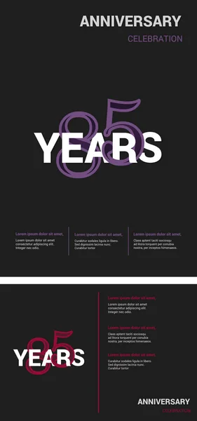 Anos Anniversary Logotype Design Com Estilos Sobrepostos Entre Números Letras — Vetor de Stock