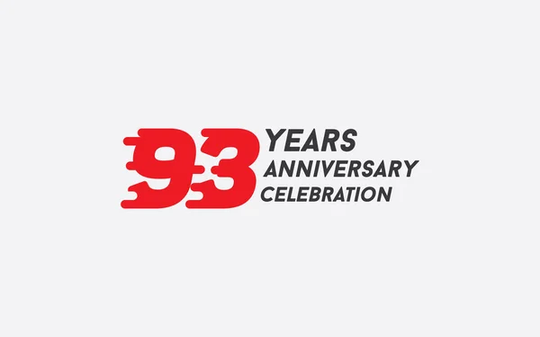 Lat Anniversary Celebration Logotyp Ilustracji Wektorowych Odrobina Numer Czerwony Białym — Wektor stockowy