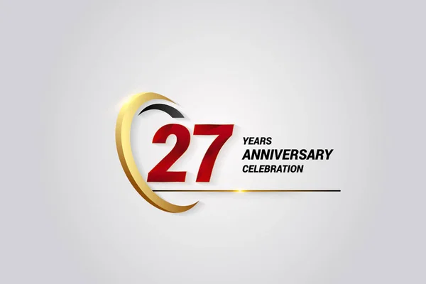 Logotipo Celebración Del Aniversario Años Ilustración Vectores Elegante Rojo Con — Archivo Imágenes Vectoriales