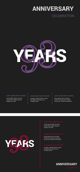 Anos Anniversary Logotype Design Com Estilos Sobrepostos Entre Números Letras — Vetor de Stock