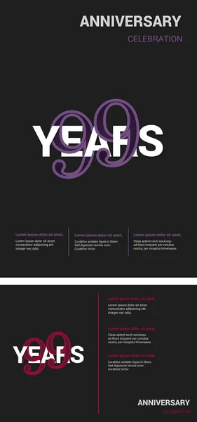 Conception Logo Anniversaire Ans Avec Des Styles Qui Chevauchent Entre — Image vectorielle