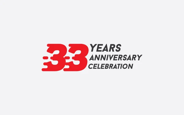 Lat Anniversary Celebration Logotyp Ilustracji Wektorowych Odrobina Numer Czerwony Białym — Wektor stockowy