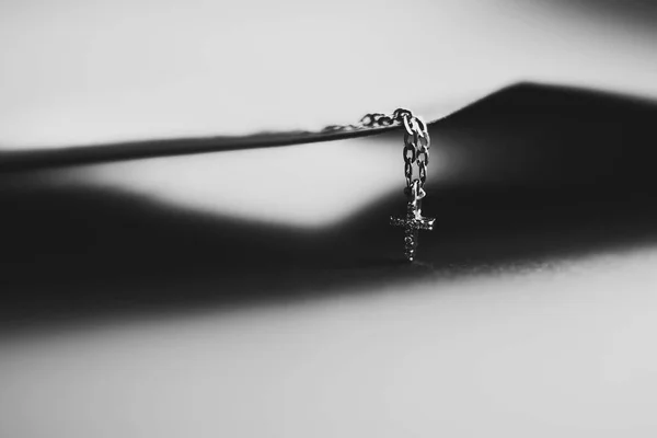 Necklace with cross — Stock Photo, Image