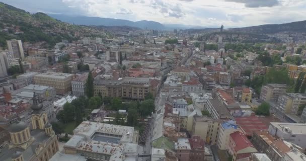 Sarajevo, Bosnia-Erzegovina, Drone shot , — Video Stock