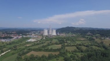 Tuzla, Bosna Hersek, havadan görüntüleri, termik santral