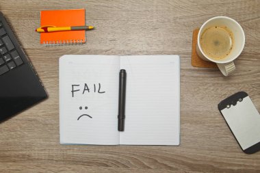 Açık defter ile metin 