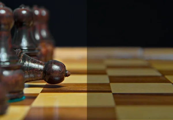 Chess figures with empty space for text — Stock Photo, Image