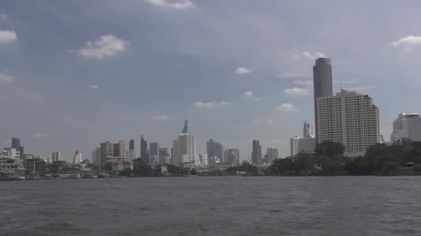 Bangkok Tailândia Dezembro 2019 Viajar Com Barco Público Rio Chao — Vídeo de Stock