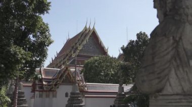Wat Pho Tapınağı 'nın içindeki detaylar Tayland' ın birinci sınıf kraliyet tapınakları olarak sınıflandırılan altı tapınak listesinin birincisi.