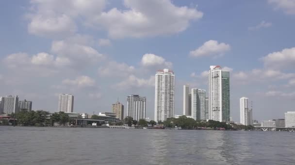 Bangkok Tailândia Dezembro 2019 Viajar Com Barco Público Rio Chao — Vídeo de Stock