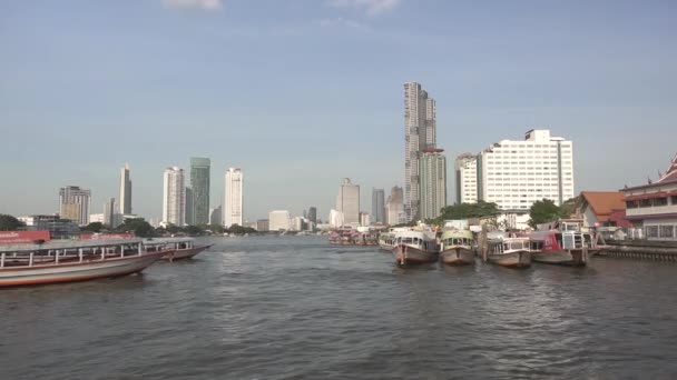 Bangkok Tajlandia Grudnia 2019 Podróżowanie Statkiem Publicznym Chao Phraya Bangkoku — Wideo stockowe