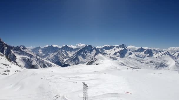 Franse Alpen Berglandschap Gezien Vanaf Gondel — Stockvideo