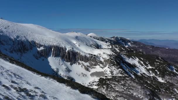 Berg Bosnien Täckt Med Snö — Stockvideo