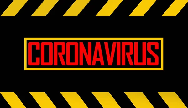 코로나 바이러스 위험표지에 — 스톡 사진